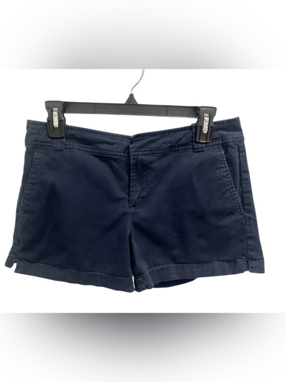 New York & Company Navy Cotton Blend Bermuda Shorts